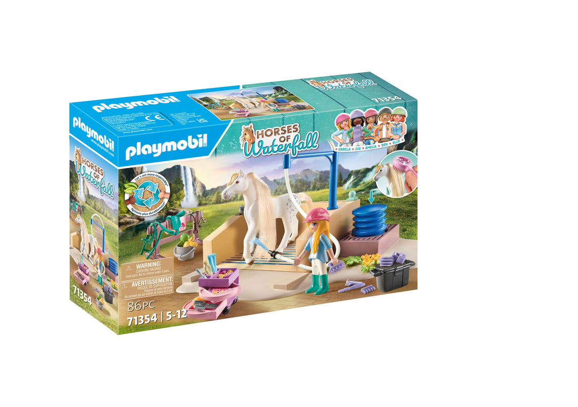PLAYMOBIL HOBUSTE MAAILM Pesemisjaam koos Isabella ja Lionessiga 71354