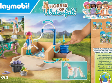 PLAYMOBIL WORLD OF HORSES Pesemisjaam koos Isabella ja Lionessiga 71354