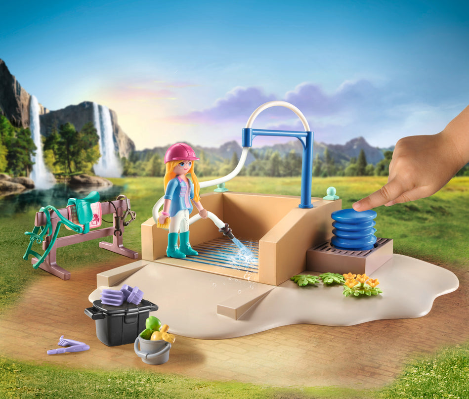 PLAYMOBIL HOBUSTE MAAILM Pesemisjaam koos Isabella ja Lionessiga 71354