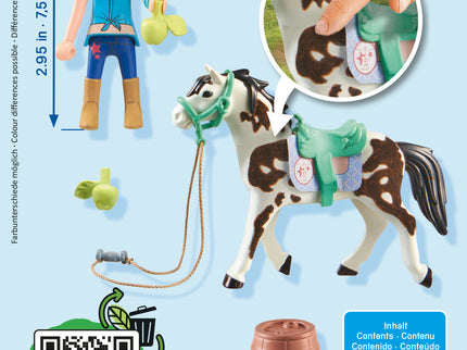 PLAYMOBIL HOBUSTE MAAILM Toiduaeg koos Ellie ja Sawdustiga 71358