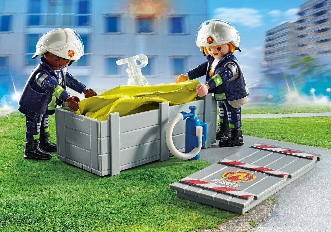 PLAYMOBIL ACTION HEROES Õhkpadjaga tuletõrjuja 71465