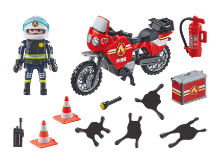 PLAYMOBIL ACTION HEROES Tulekahju mootorratas naftalekkega 71466