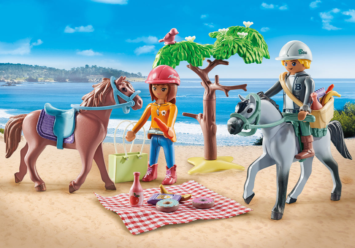 PLAYMOBIL HORSES OF WATEFALL Ratsamatk randa koos Amelia ja Beniga 71470