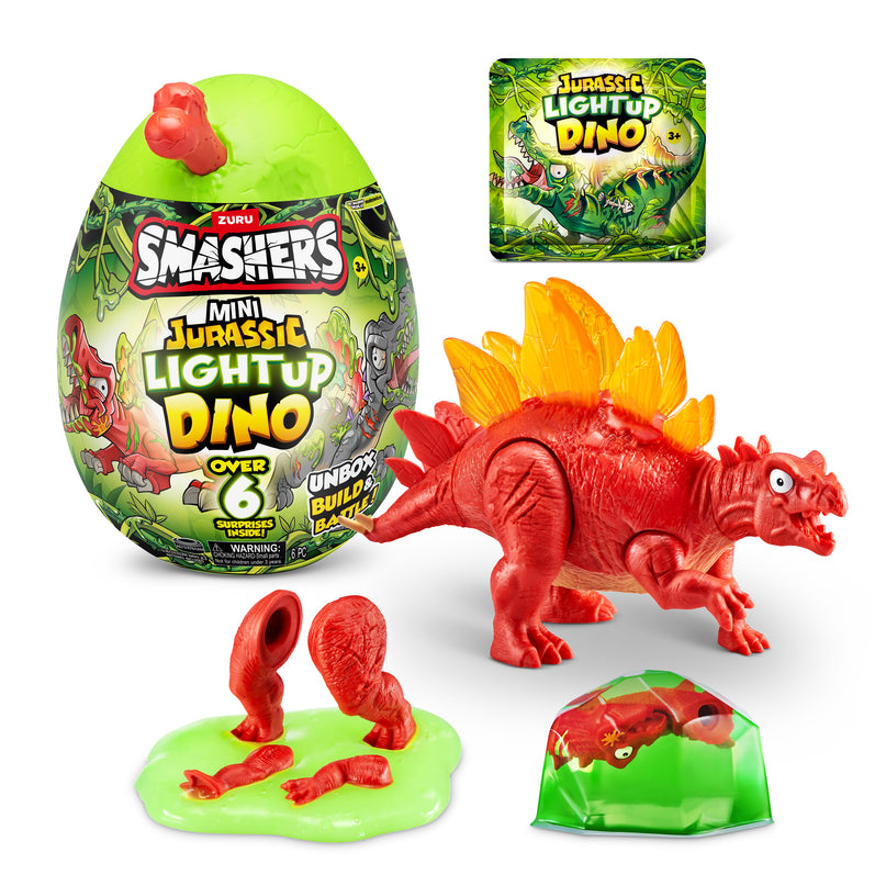 SMASHERS Interaktiivne üllatusmuna Jurassic Mini Light-Up Dino
