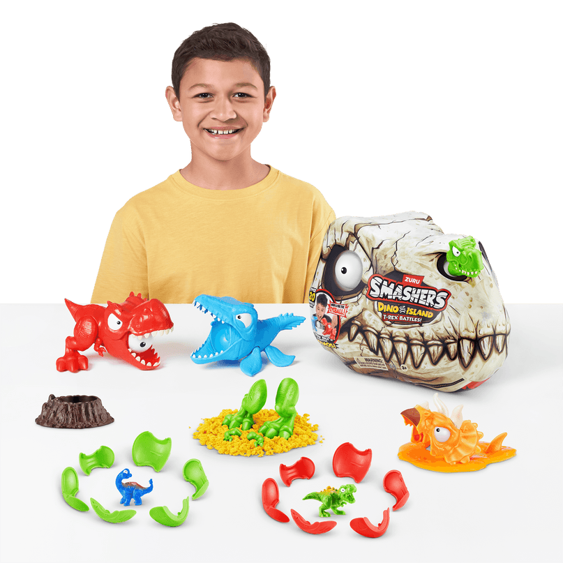SMASHERS mängukomplekt Dino Island T-Rex Battle