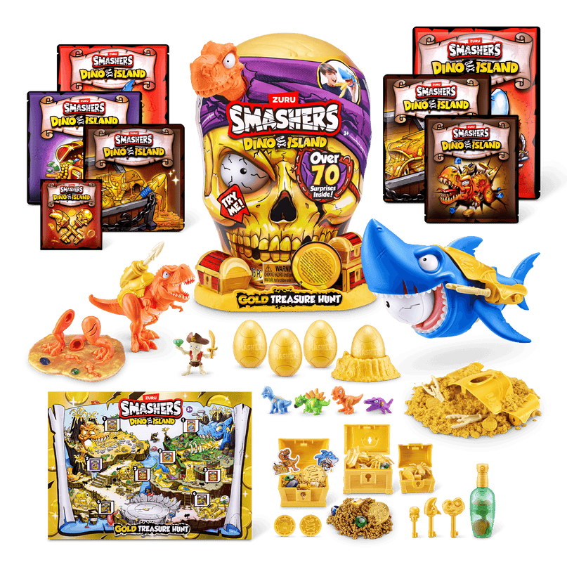 SMASHERS mängukomplekt Dino Island Gold Treasure hunt
