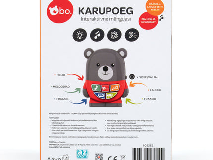 bo. Interaktiivne mänguasi Karupoeg (eesti keeles)