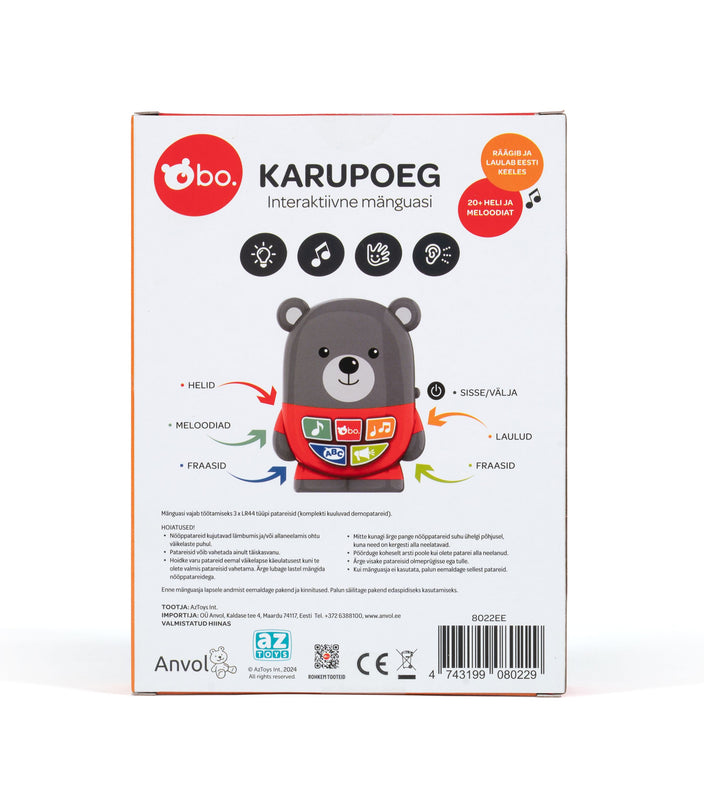 bo. Interaktiivne mänguasi Karupoeg (eesti keeles)