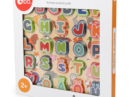 bo. arendav puidust pusle Tähestik ja loomad (eesti keeles)