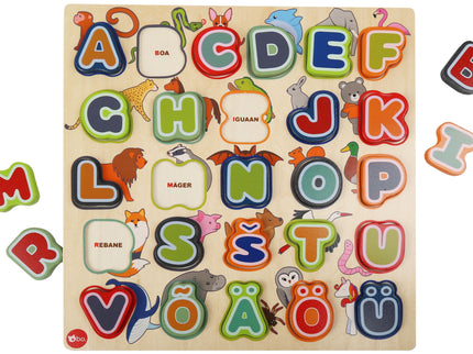 bo. arendav puidust pusle Tähestik ja loomad (eesti keeles)