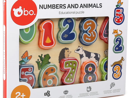 bo. Arendav puidust pusle Numbrid ja loomad