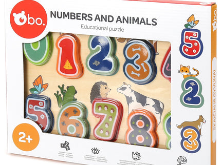 bo. Arendav puidust pusle Numbrid ja loomad