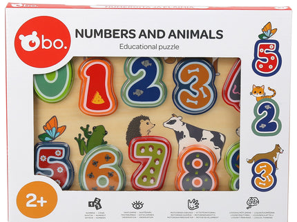 bo. Arendav puidust pusle Numbrid ja loomad