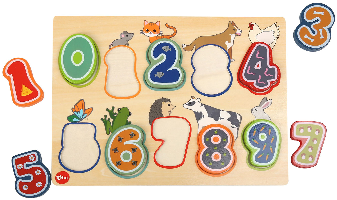 bo. Arendav puidust pusle Numbrid ja loomad