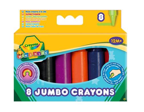 CRAYOLA MINIKIDS Suured rasvakriidid, 8 tk