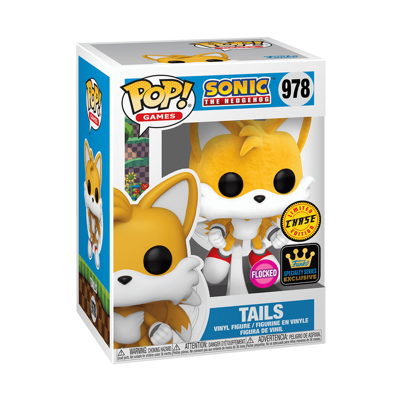 FUNKO POP! Vinyl figuur: Sonic - Tails (w/Chase, flocked)