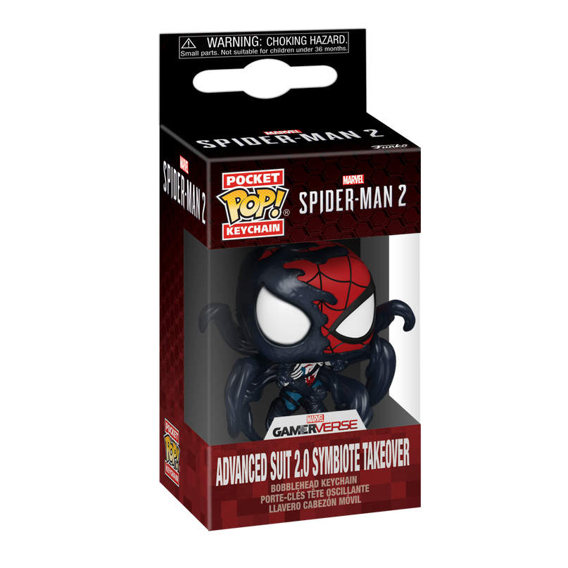 FUNKO POP! Võtmehoidja: Marvel: Spider-Man 2 - Advanced Suit 2.0 (Symbiote Takeover)