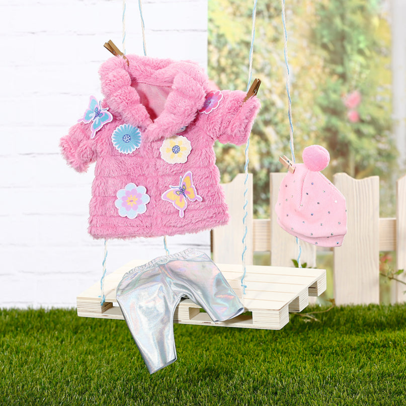 BABY BORN Roosa mantliga riiete komplekt, 43 cm