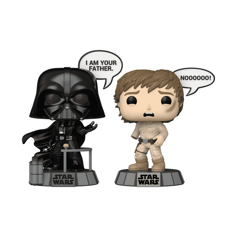 FUNKO POP! Vinüülfiguur: Star Wars - Darth Vader ja Luke Skywalker (ütlused), 2 tk pakis