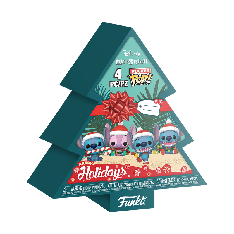 FUNKO Pocket POP! Vinyl figuur: Lilo & Stitch - Holiday 4-pack