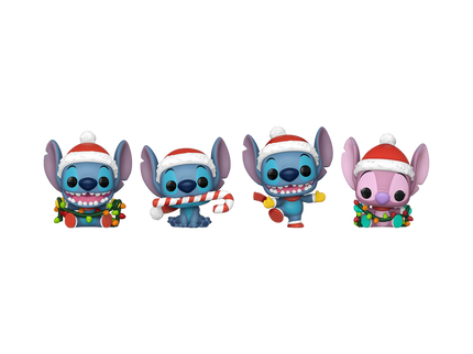 FUNKO Pocket POP! Vinyl figuur: Lilo & Stitch - Holiday 4-pack