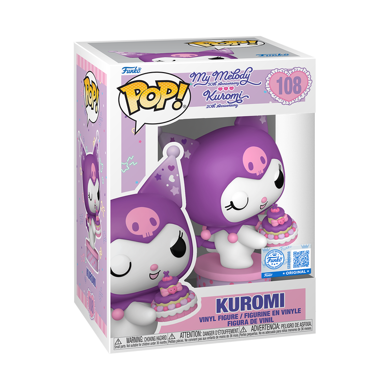 FUNKO POP! Vinyl figuur: Sanrio - Kuromi with Cake (20th Anniversary)