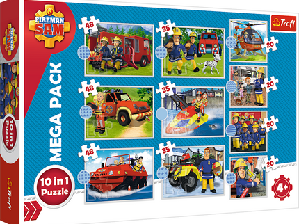 TREFL FIREMAN SAM Pusle komplekt, 10 tk, Tuletõrjuja Sam