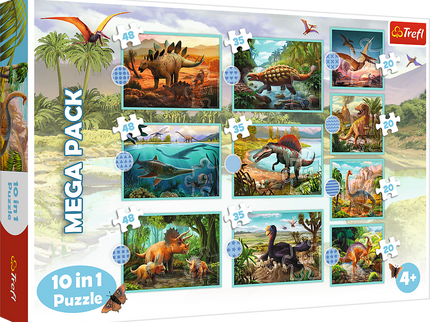 TREFL Pusle komplekt Dinosaurused, 10 in 1