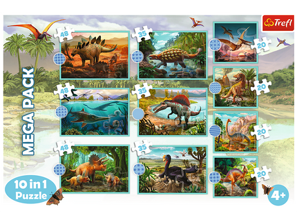 TREFL Pusle komplekt Dinosaurused, 10 in 1