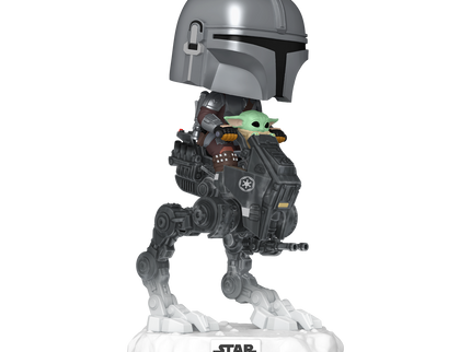 FUNKO POP! Rides DLX: Star Wars: Mandalorian & Grogu - The Mandalorian w/Grogu in Imperial Remnant AT-RT