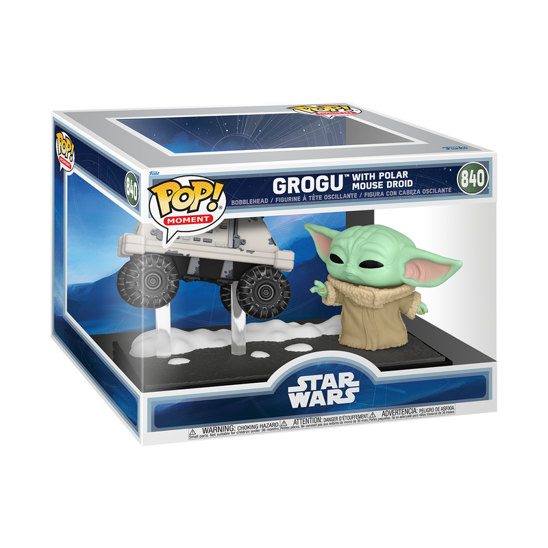 FUNKO POP! Vinyl figuur: Mandalorian & Grogu - Grogu with Polar Mouse Droid (Moment)