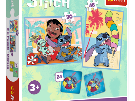 TREFL DISNEY STITCH Pusle ja memo komplekt 30+48+M24