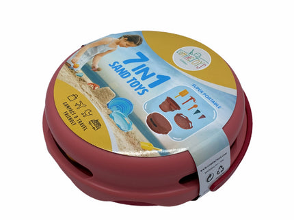 COMPACTOYS Mängukomplekt ämber liivakasti tarvikutega 7 in 1, punane