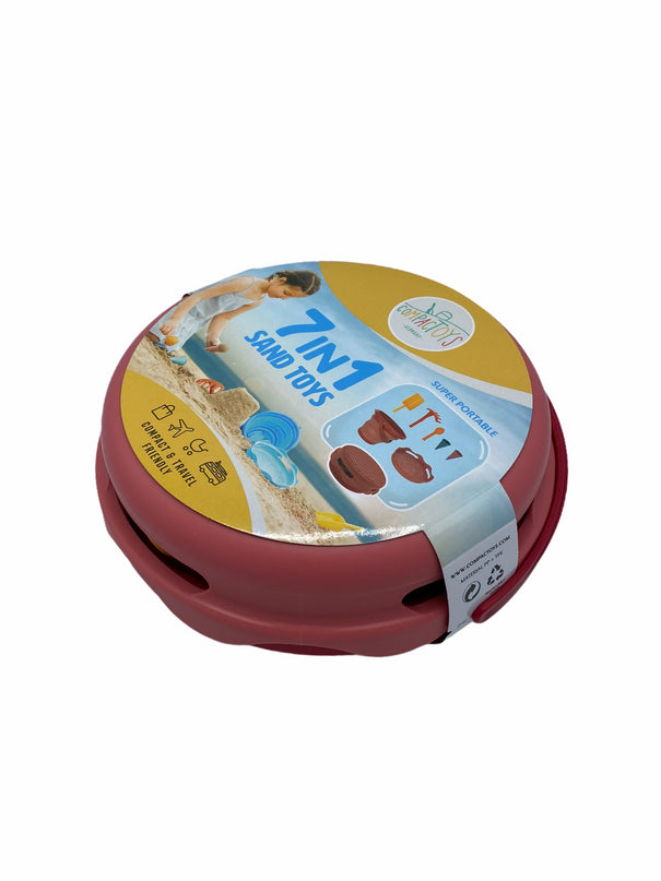 COMPACTOYS Mängukomplekt ämber liivakasti tarvikutega 7 in 1, punane