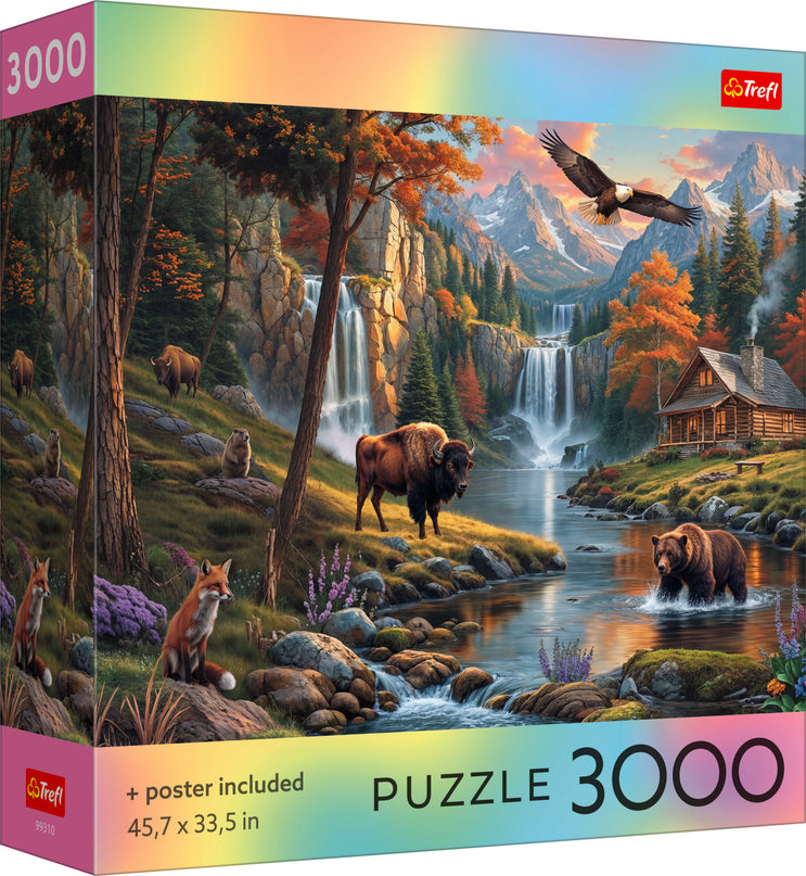 TREFL Pusle ja plakat Metsik loodus, 3000 osa