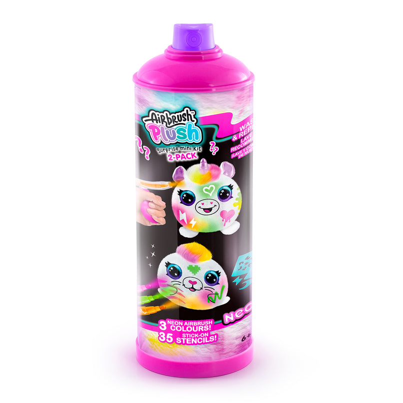 AIRBRUSH PLUSH - õhupintsliga pehme loom Neon Mystery, 2 tk