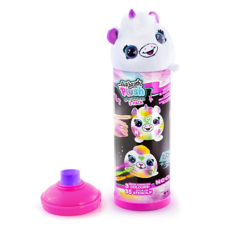 AIRBRUSH PLUSH - õhupintsliga pehme loom Neon Mystery, 2 tk