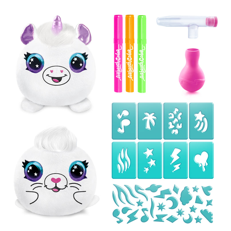 AIRBRUSH PLUSH - õhupintsliga pehme loom Neon Mystery, 2 tk