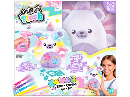 AIRBRUSH PLUSH Pehme mänguasi õhupintsliga Kawaii Bear 25 cm
