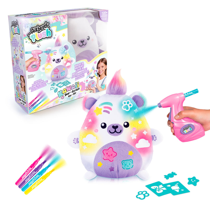 AIRBRUSH PLUSH Pehme mänguasi õhupintsliga Kawaii Bear 25 cm