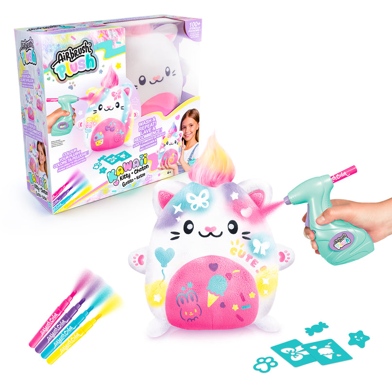 AIRBRUSH PLUSH Pehme mänguasi õhupintsliga Kawaii Kitty 25 cm