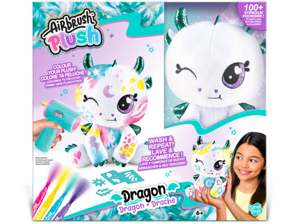 AIRBRUSH PLUSH Pehme mänguasi õhupintsliga Draakon, 25 cm