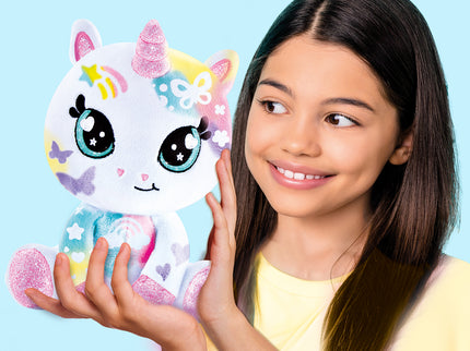 AIRBRUSH PLUSH Pehme mänguasi õhupintsliga Sparkle Unicorn, 25 cm