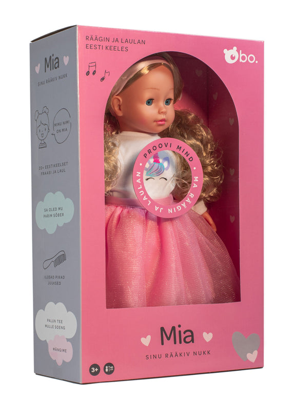 bo. Interaktiivne nukk Mia (räägib eesti keeles), 40 cm