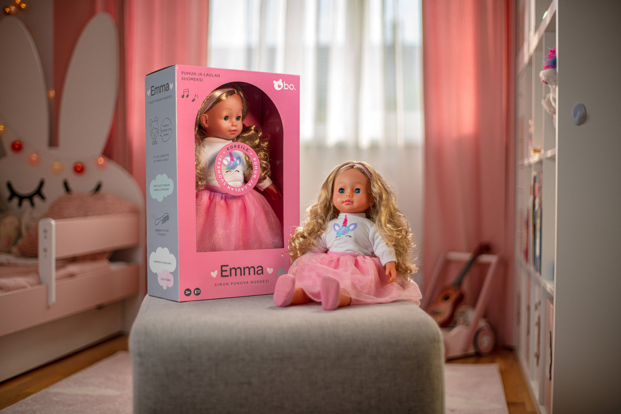 bo. Interaktiivne nukk "Emma" (räägib soome keelt), 40 cm