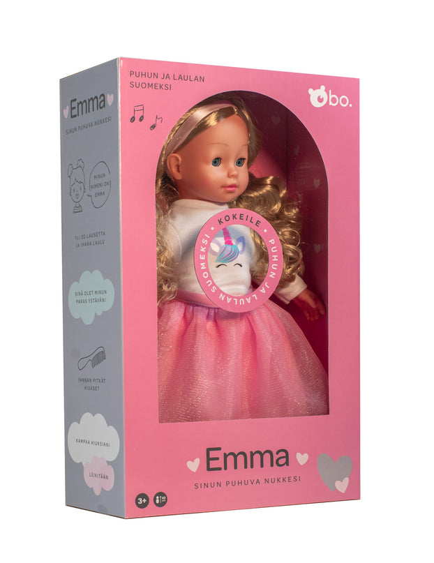 bo. Interaktiivne nukk "Emma" (räägib soome keelt), 40 cm