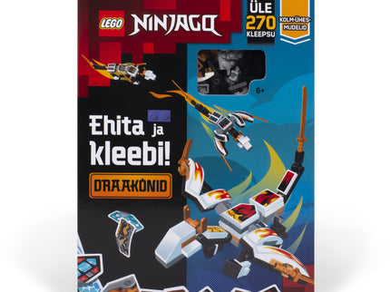 LEGO NINJAGO Tegevusraamat "Ehita ja kleebi! Draakonid" (eesti keeles)