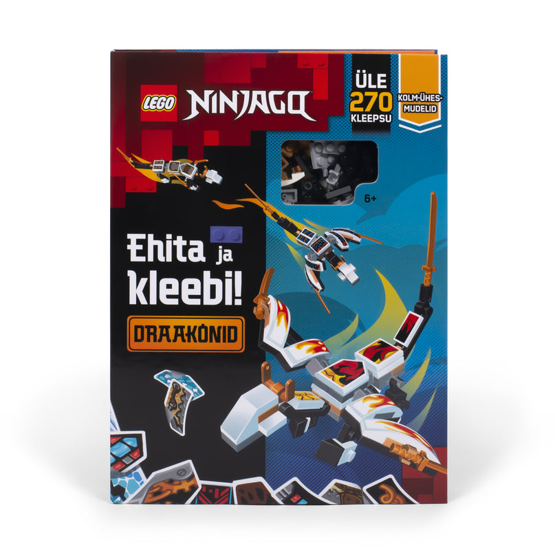 LEGO NINJAGO Tegevusraamat "Ehita ja kleebi! Draakonid" (eesti keeles)