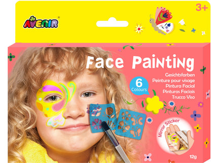 AVENIR Näomaalingute komplekt šabloonidega