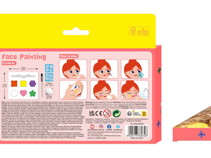 AVENIR Näomaalingute komplekt šabloonidega